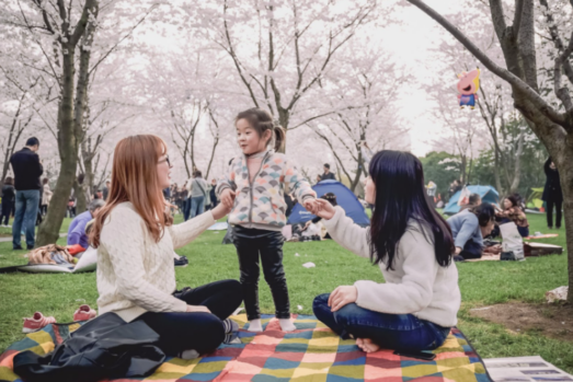 a blended family with healthy happy dynamics smiling after therapy in Washington